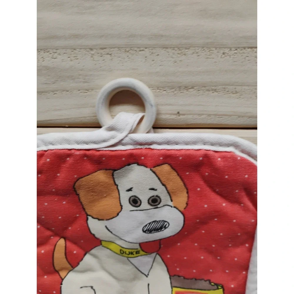 Duke The Dog Quilted Pot Holder Set Of 2 Red Polka Dot Advertising Evergreen Pet
